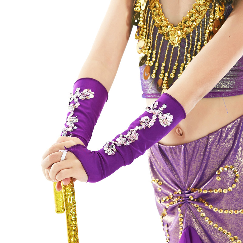 Children's Swimming Cloth Middle Finger Sleeve Belly Dance Sleeve Bracelet New Style Belly Dance Performance Jewelry Clothing