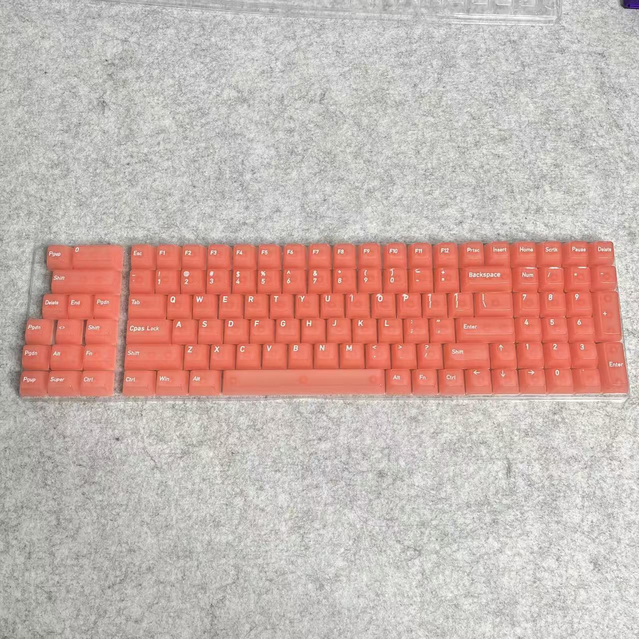 Picture of Wholesale 115-Key Four-Sided Transparent Keycaps Customized Original Height Mda High-Value Cross-Axis Matte Transparent Keycaps