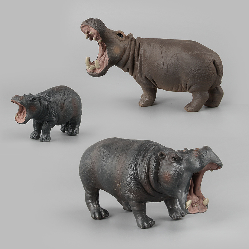 Picture of Wild Mammal Model Toy Simulation Hippo Solid Static Ornaments Doll Boutique Children's Gift