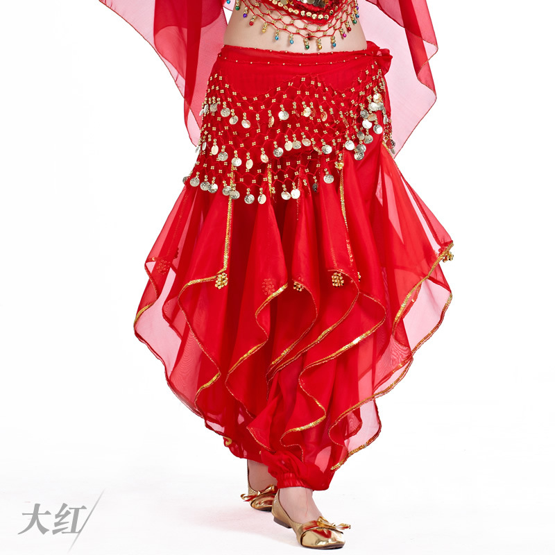 Picture of Belly Dance Clothing Chiffon Lantern Pants Dance Performance Underwear Swivel Pants Halloween Decorative Pants Tribal Dance Pants