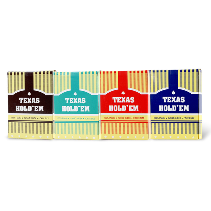 Texas Hold'Em Big Character Poker [32 Silk] Frosted Back Plastic Poker with Rule Cards 56 Wear-Resistant and Waterproof