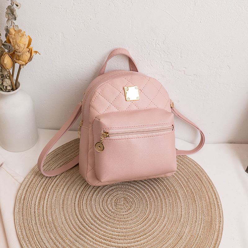 Picture of Fashion trend Joker rhombus backpack women's Leisure Travel small backpack foreign trade Women's bag wholesale a generation of hair