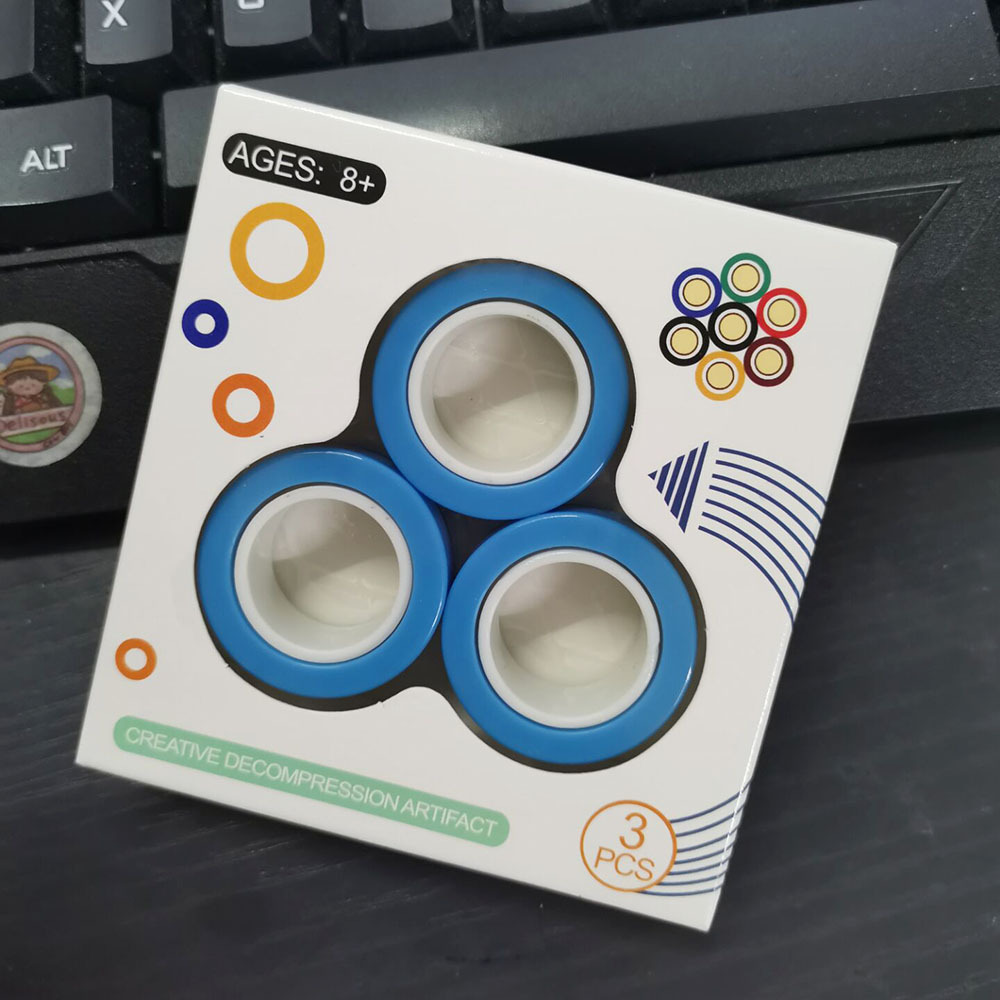 Picture of Decompression Toys New and Unique Cross-Border Amazon Magnetic Ring Ring Strong Magnetic Fingertip Spinner Toy Decompression