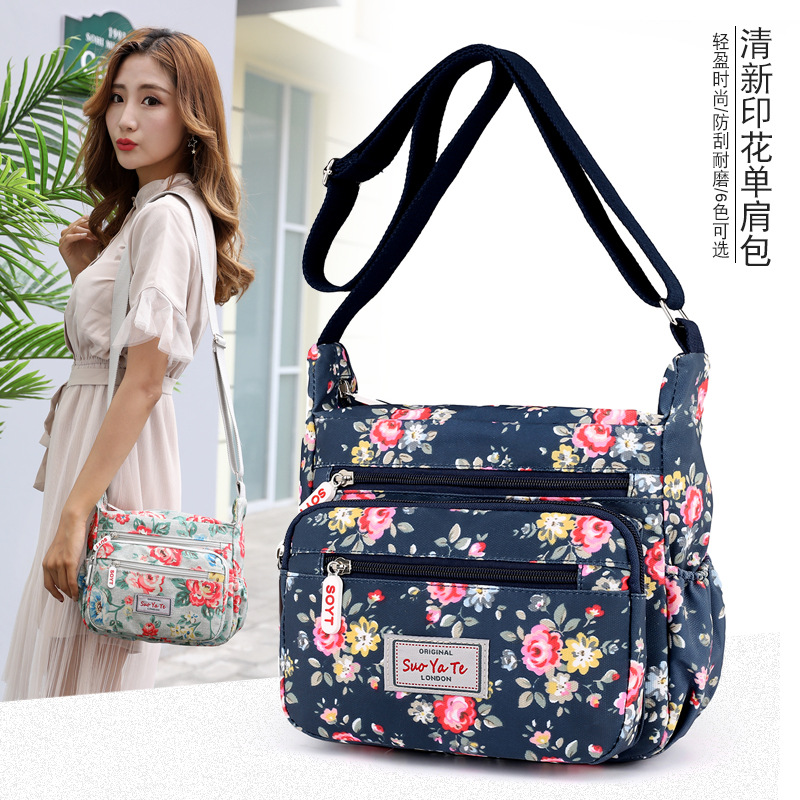 Wholesale Simple Fashion Color Shoulder Bag Women's Lightweight Casual Nylon Cloth Bag Large Capacity Lightweight All-match Crossbody Bag