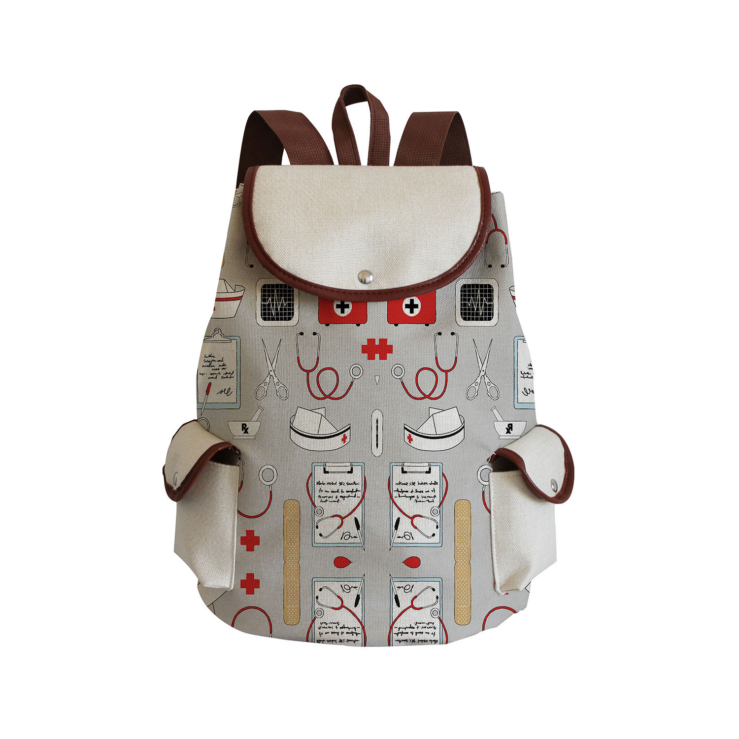 Picture of Cross-border Nurse Printed Backpack Medical Printed Large Capacity Backpack Cartoon Pattern Student Schoolbag Wholesale