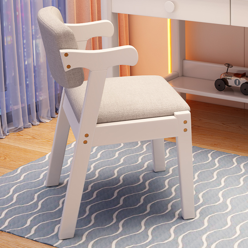 Picture of Solid Wood Chair Home Backrest Desk Chair Learning Chair Children Student Computer Writing Lift Chair with Armrest Dining Chair