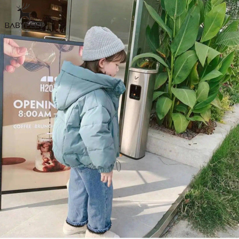 Picture of Little feet girls winter cotton-padded clothes children's clothing new fashion Korean version of thick top baby girl western style fleece-lined cotton-padded clothes