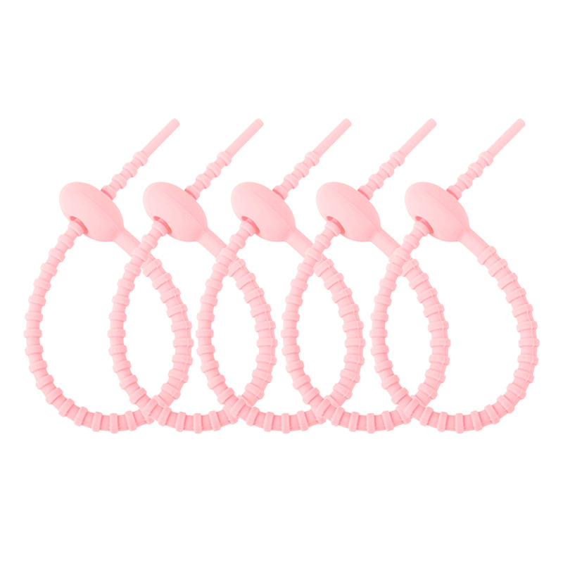 Picture of 180mm color silicone cable tie jewelry pendant stationery multifunctional lanyard data cable storage finishing winder