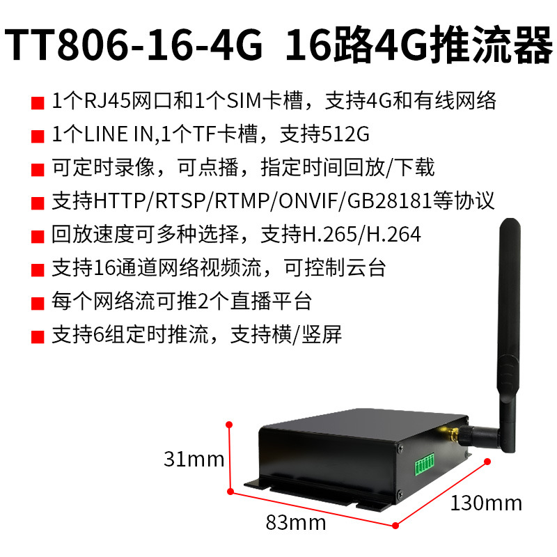 Picture of Same as 3D TT806 Webcast Booster rtsp to rtmp/hls Video Decoding Video Collection and Monitoring