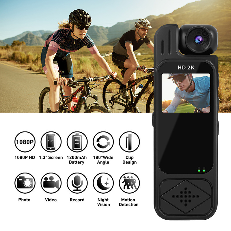 Picture of Portable recorder with screen Y9 camera back clip camera HD infrared night vision portable recorder with screen