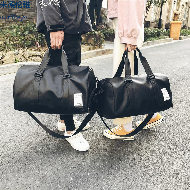 2022 New Independent Shoes Luggage Travel Bag Korean Style Large Capacity Outdoor Sports PU Yoga Fitness Bag Casual