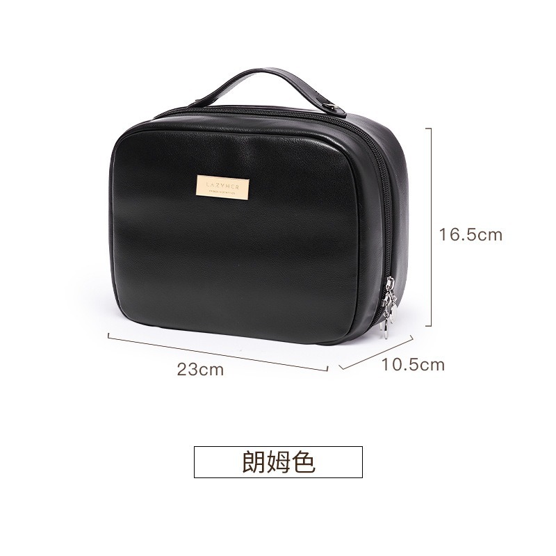 Picture of Popular PU leather cosmetic bag multi-functional home Travel storage bag portable portable makeup toiletries storage bag