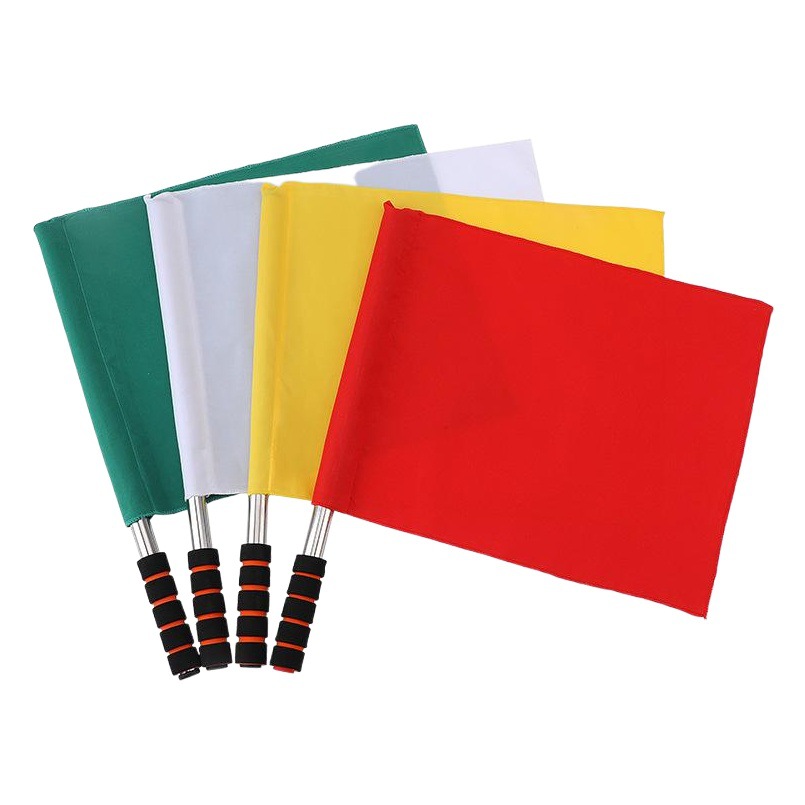 Referee starting flag school traffic intersection command flag track and field running competition signal flag football referee patrol flag
