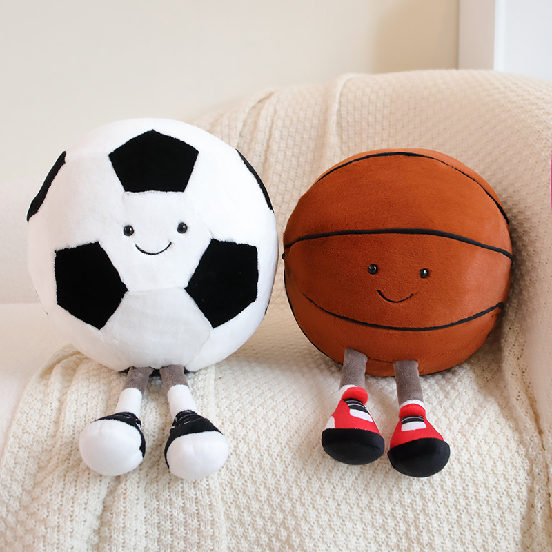 Picture of Cross-Border Basketball Pendant Football Volleyball Doll Pillow Simulation Badminton Doll Plush Pendant Creative Keychain