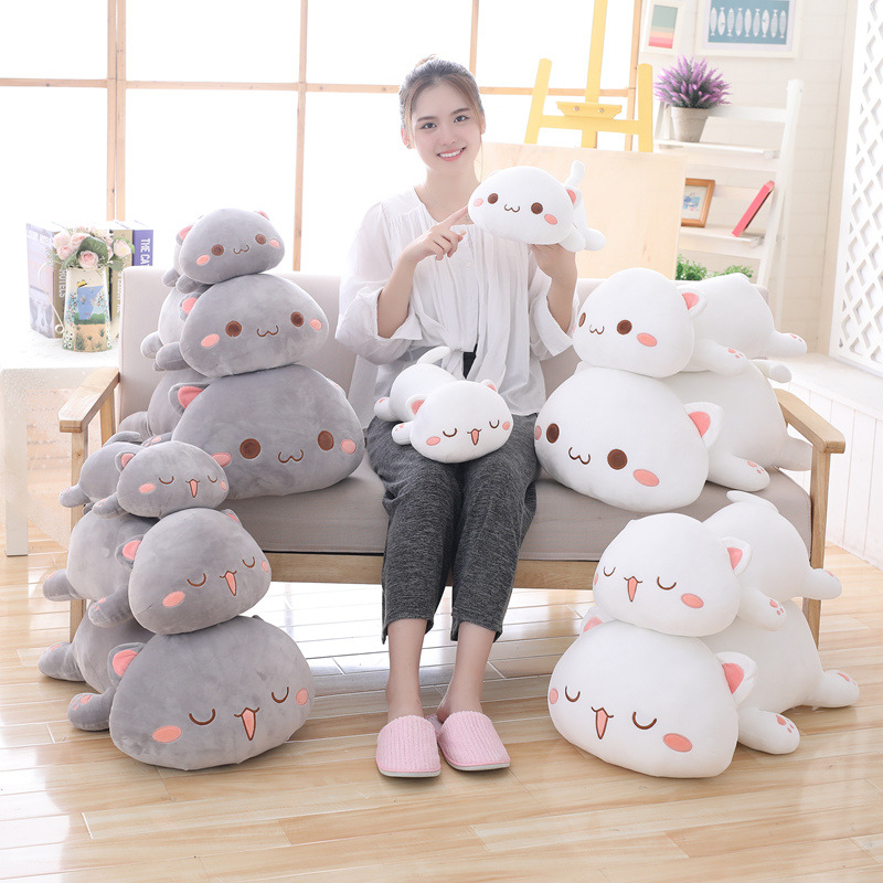 New cat plush toys white cat black cat girlfriend gift manufacturers shipping cute cat doll toys wholesale