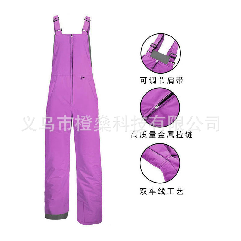 Picture of Ski Overalls, Outdoor Kidsren's Pants, Waterproof, Snowproof and Windproof, Boys and Girls Overalls, Snow Pants, Winter Warm Cotton Pants