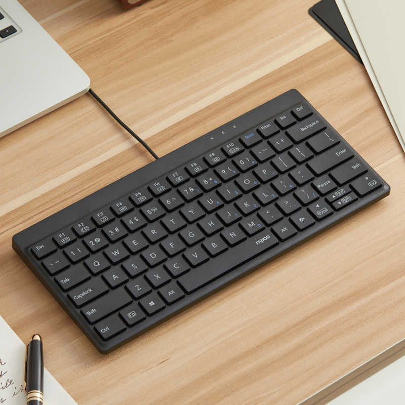 Picture of Rapoo Nk8000 Industrial Keyboard Crater Chocolate 1.8m Wire USB Keyboard Office Laptop