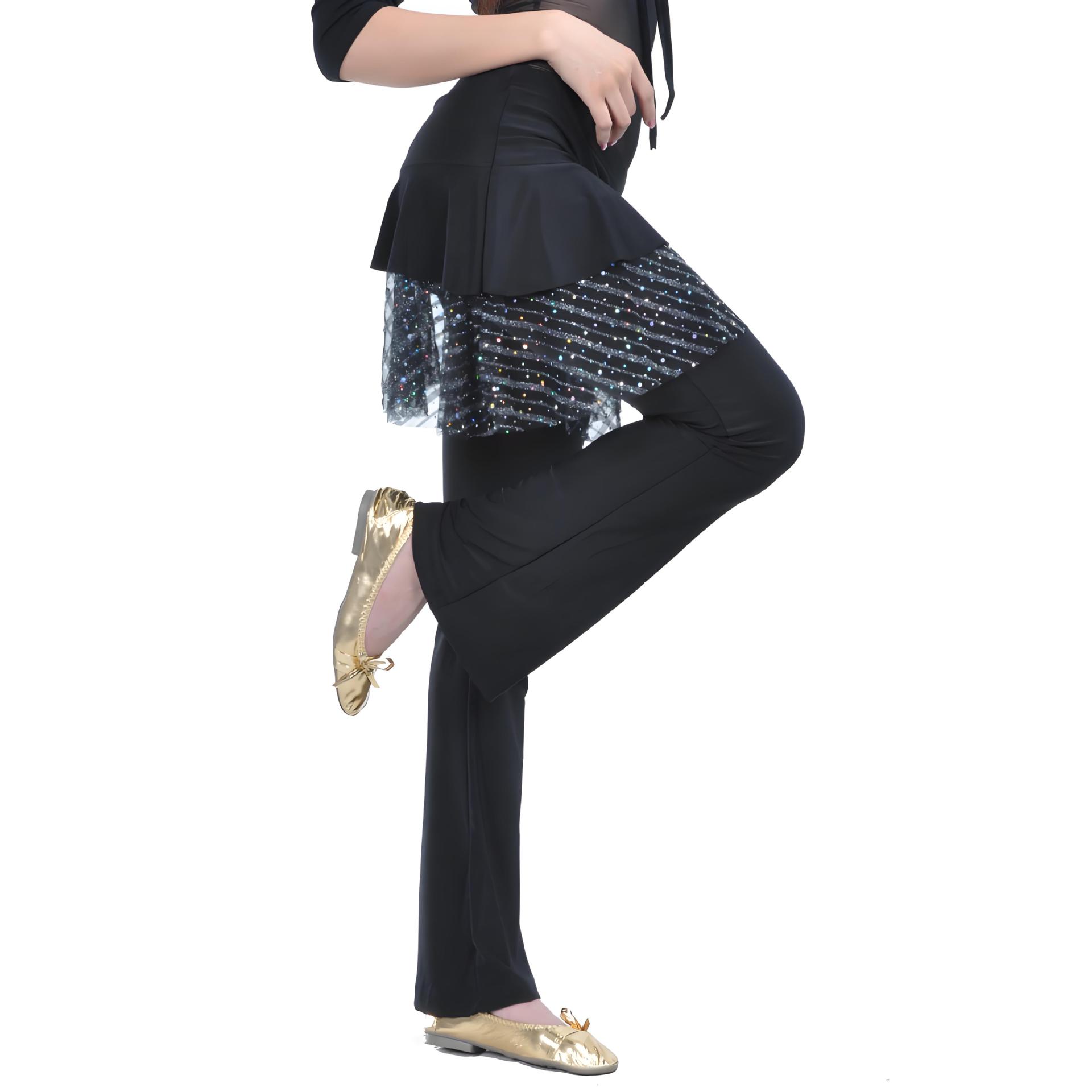 Picture of 09# Culottes Belly Dance Pants/Latin Dance Pants Square Dance Pants Latin Dance Culottes Latin Pants Skirt