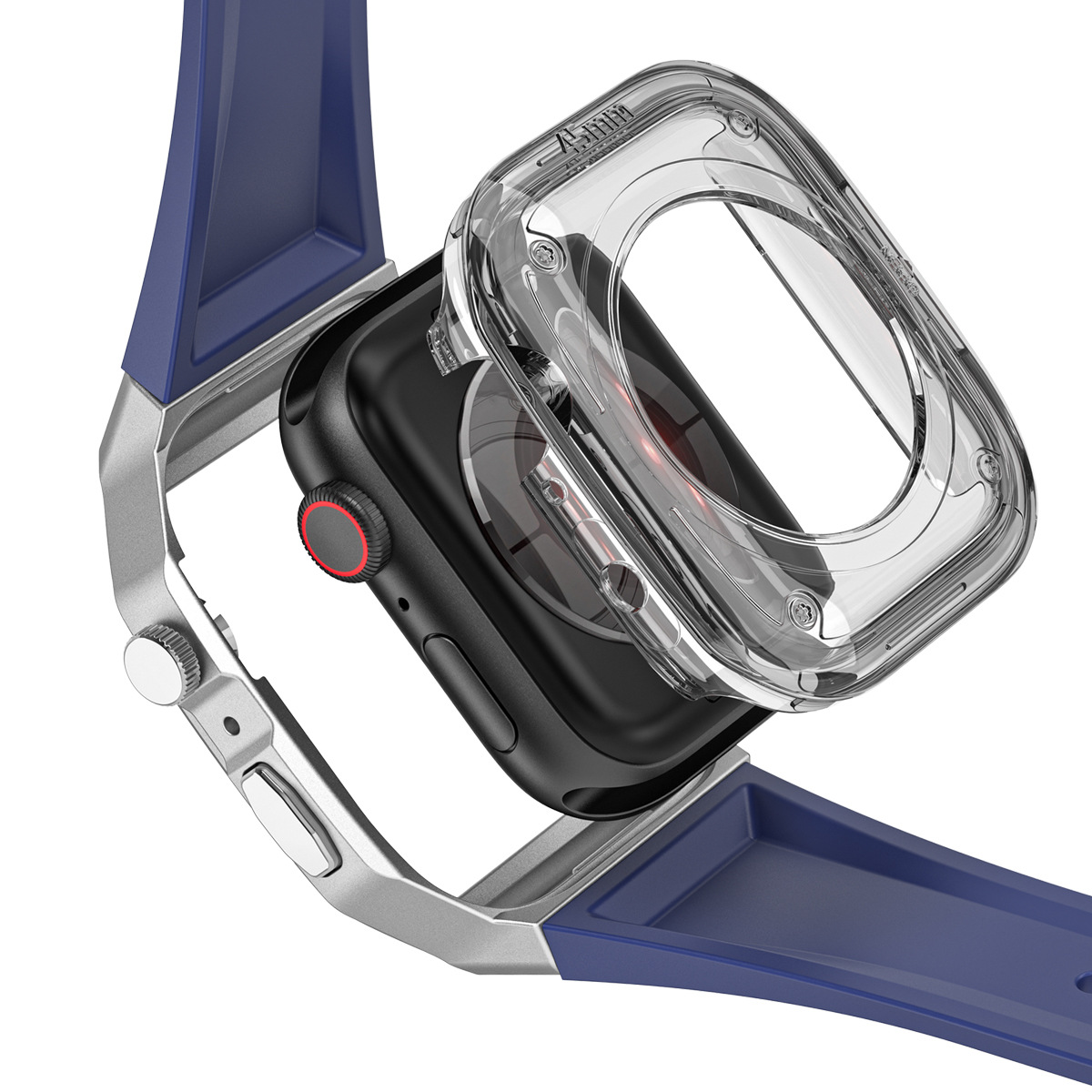 Picture of Suitable for AppleWatch4-9 watch strap TPU metal shell iwatch45mm Apple integrated strap 44mm