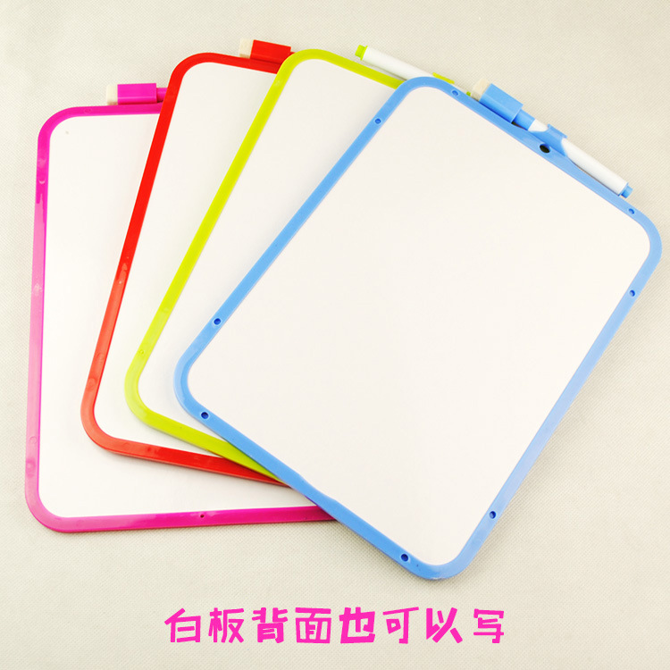 Picture of Whiteboard Home Kidsren's Blackboard Teaching Practice Writing Board Infant and Toddler Early Education Teaching Aids Double-Sided Whiteboard Pen