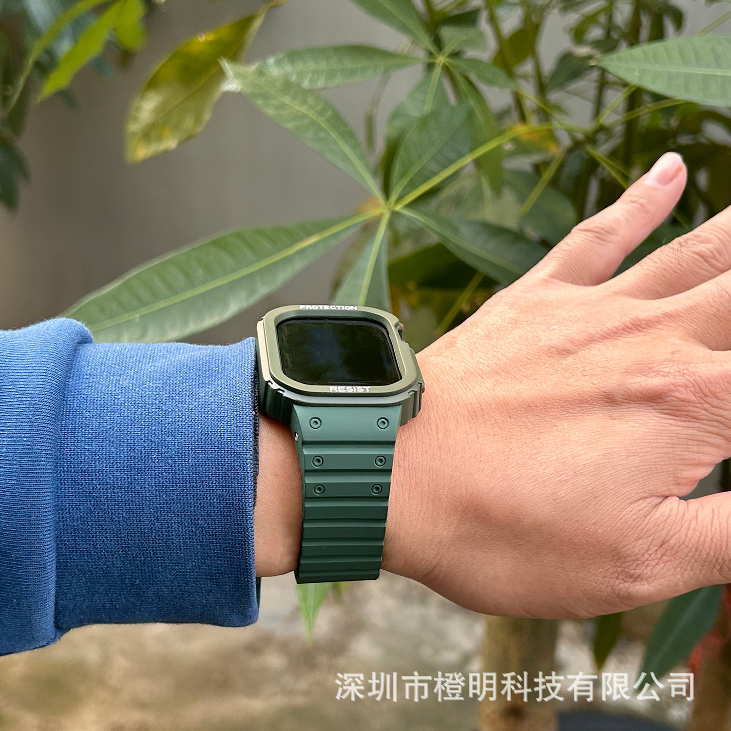 Picture of for applewatch apple strap iwatch9-10 generation silicone integrated protective case watch strap accessories