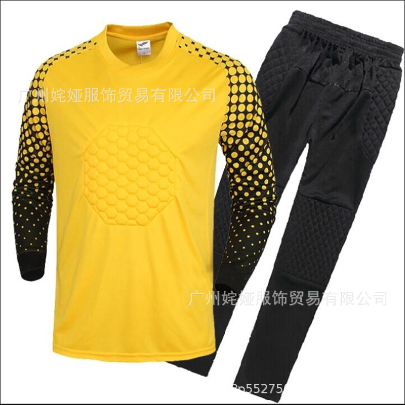 Picture of 018 Adult/Child Soccer Goalkeeper Clothing suit Thickened Goalkeeper Clothing Goalkeeper Long Shorts Jersey Longmen