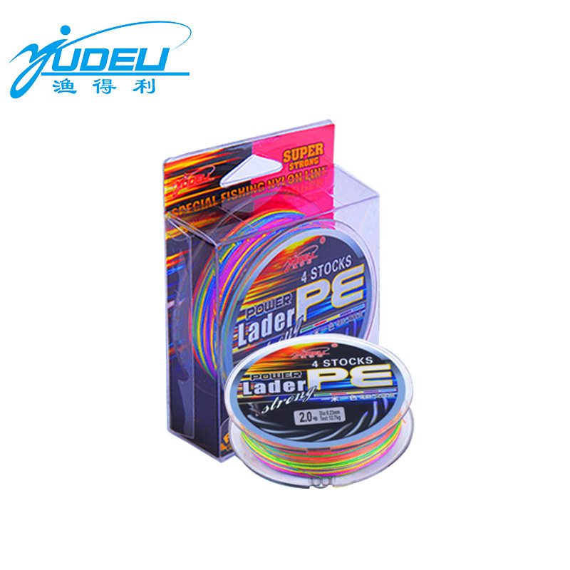 Picture of Yodali 1 meter color pe multicolored 4-braided Hercules 100 meter anti-bite PE braided fishing line micro-lead raft fishing line