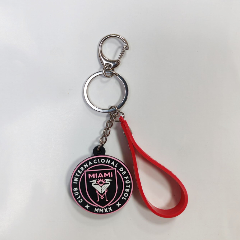 Picture of Real Madrid Atletico Paris Juventus AC inter Roman double-sided ball mark PVC Keychain D-shaped pendant fan gift supplies