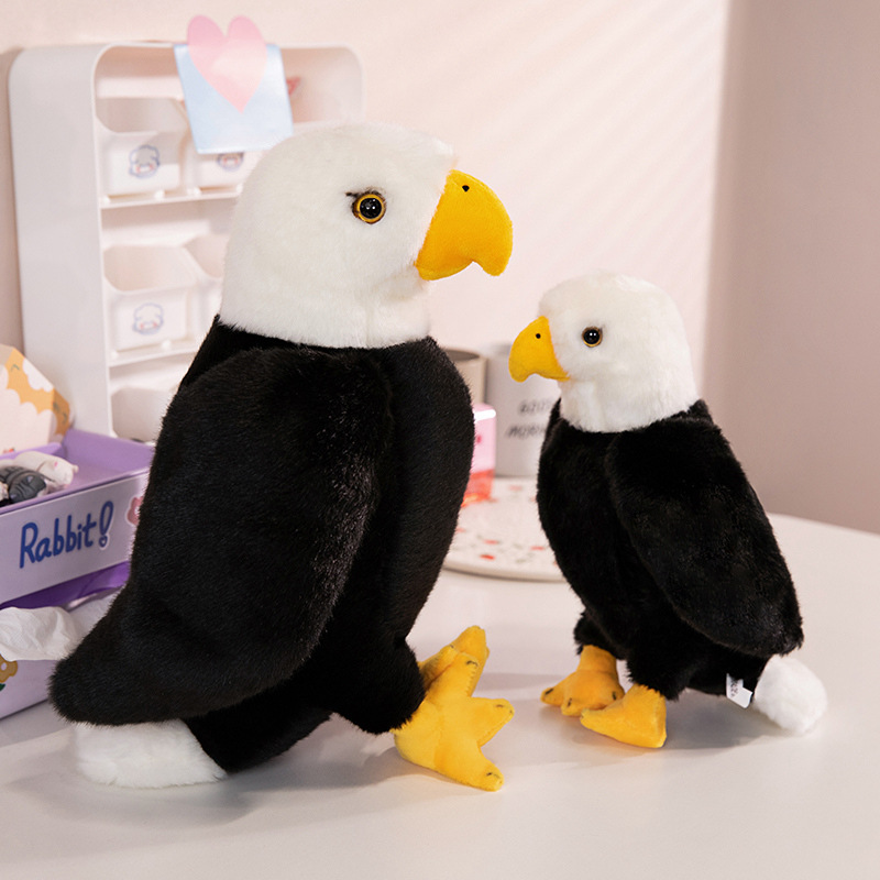 Picture of Simulation Owl Doll Cute Eagle Plush Doll Realistic Night Owl Night Owl Bald Eagle Doll Props