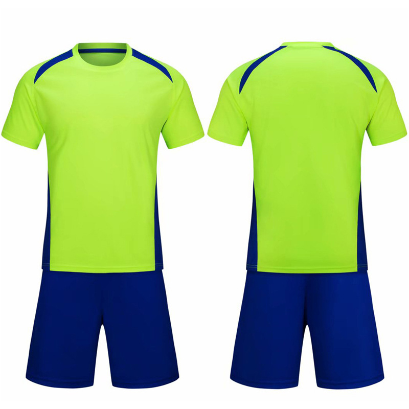 Picture of Wholesale football suit set adult children light board Football suit breathable sweat-absorbent printing number training match ball suit spot