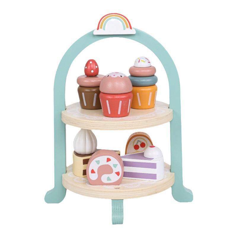 Picture of Wooden Family Royal Afternoon Tea Children's Dessert Exercise Baby's Social Ability Family Interactive Toys
