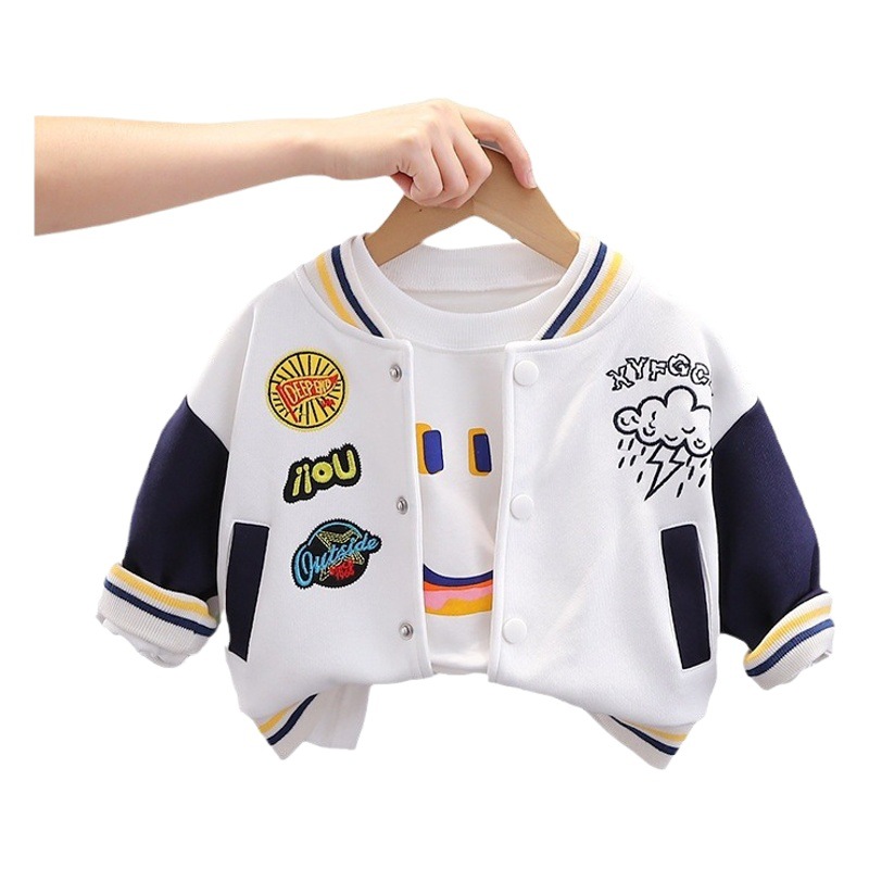 Boys' Sweater Spring Clothes Children's New Spring and Autumn Children's Clothes Children's Baby Long Sleeve Top Children's Trendy Base Shirt Spring