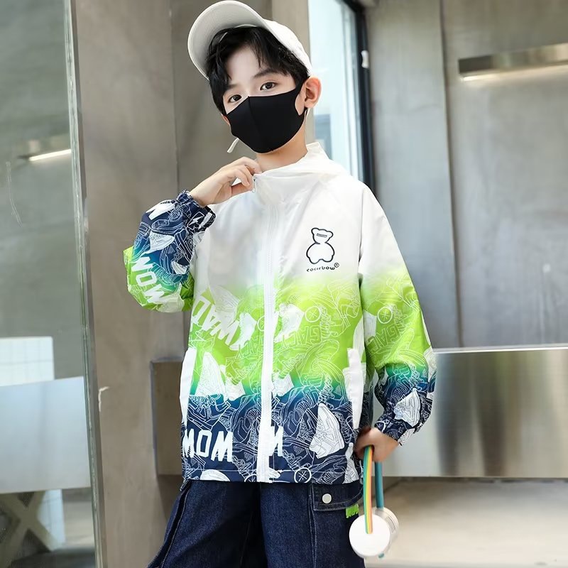 Picture of Children's Clothing Boys Summer Sun Protection Jacket 2023 New Kidsren's Summer Sun Protection Clothing Thin Medium and Large Kidsren's Summer Trendy