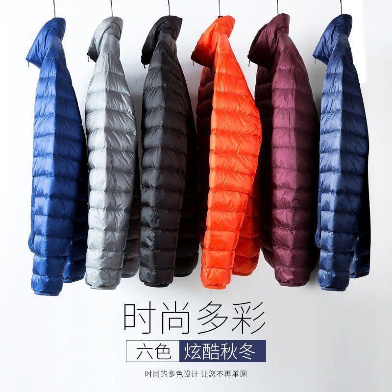 Picture of Lightweight Light Down Cotton-padded Coat Men's Short Hooded Vertical Collar Plus Large Size Middle-aged and Elderly Light Spring Clothes
