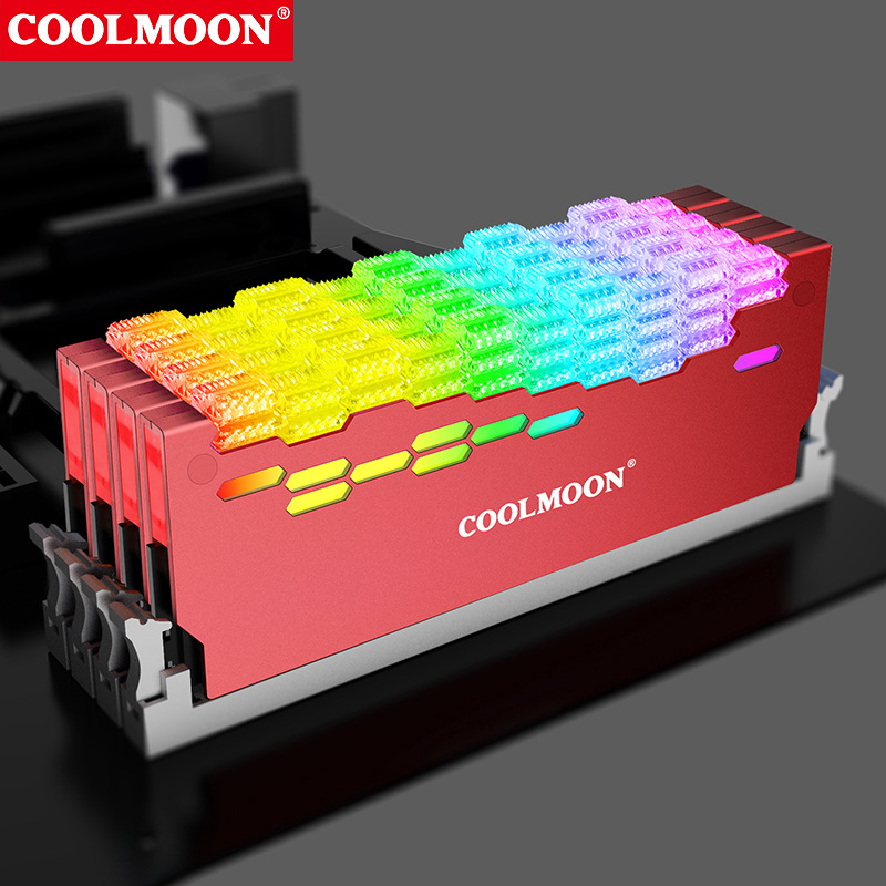 Picture of Cool Moon Ra-2 Dragon Armor Memory Radiator 5V Argb Divine Light Synchronization Symphony Memory Bar Vest Luminous Shell
