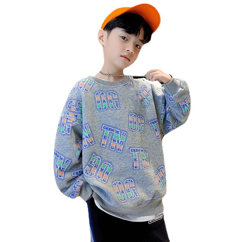 Picture of Children's Wear Boy's Sweatshirt Autumn Wear 2025 New Children's Long Sleeve T-Shirt Big Children's Fashionable Handsome Spring and Autumn Trendy T