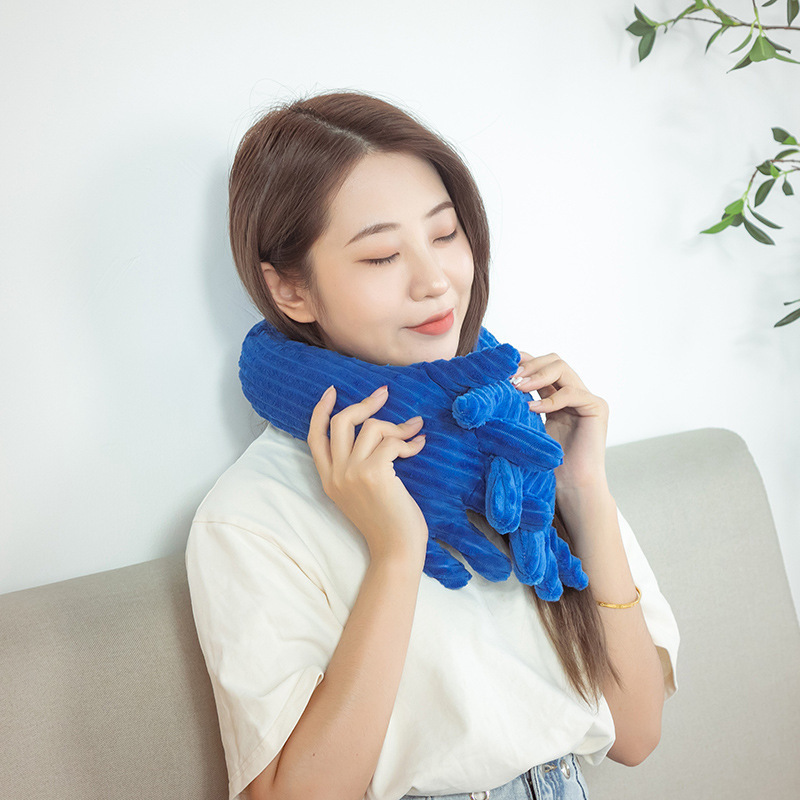 Picture of Creative New Blue Palm Plush Toy Boyfriend Pillow Sofa Long Pillow Lazy Sleeping Clip Pillow
