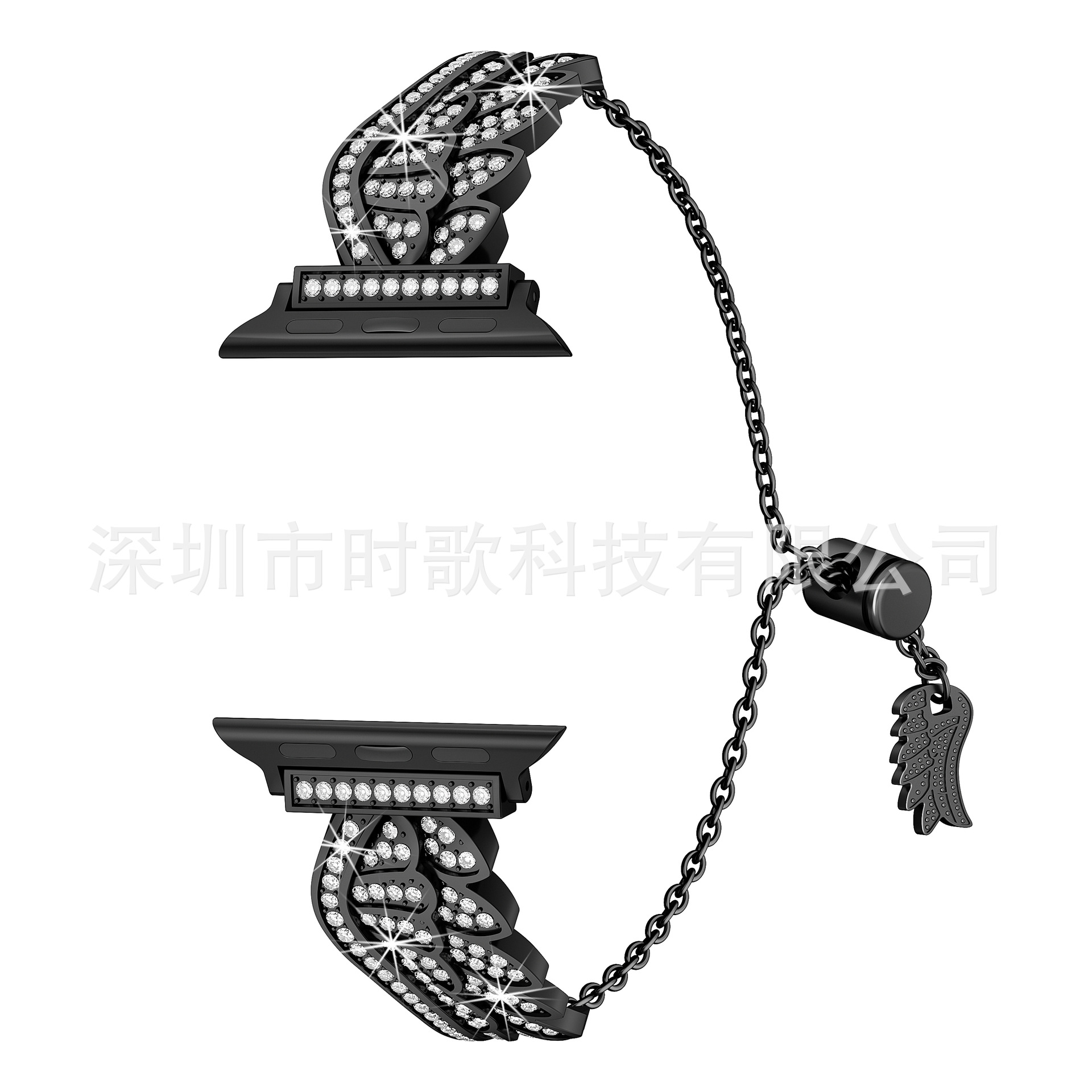 Picture of For Apple Watch Strap Wing Adjustment Chain appleiwatch910 Generation Metal Inlay Diamond Strap Wholesale