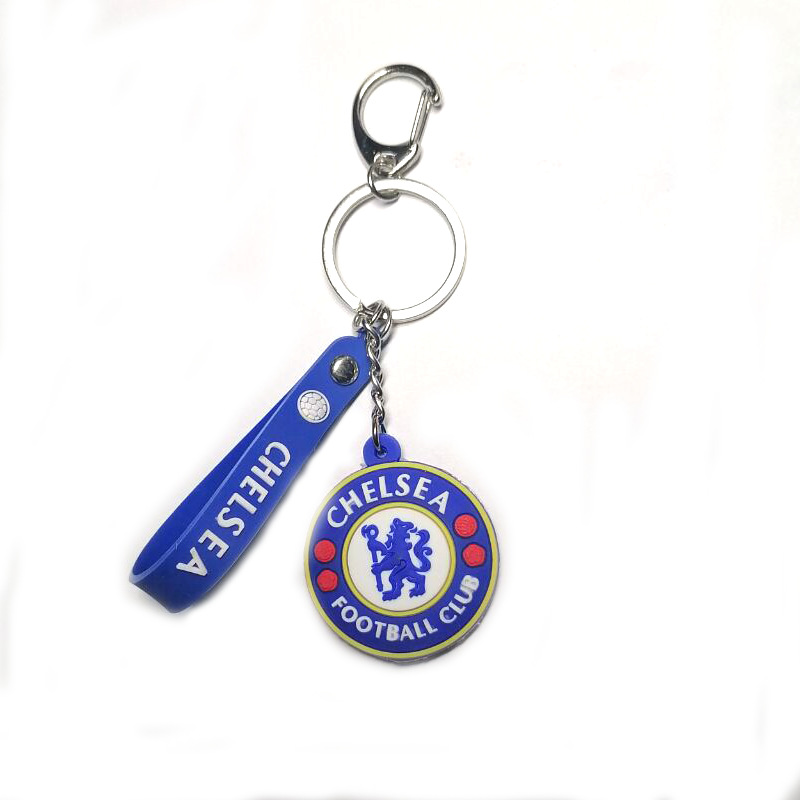 Picture of Real Madrid Atletico Paris Juventus AC inter Roman double-sided ball mark PVC Keychain D-shaped pendant fan gift supplies