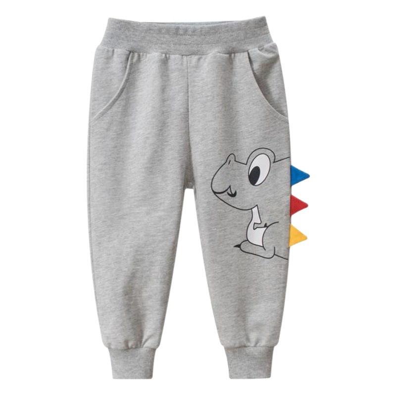 27kids Korean version of children's clothing spring new 2024 children's pants wholesale boys sports pants dinosaur a generation of hair