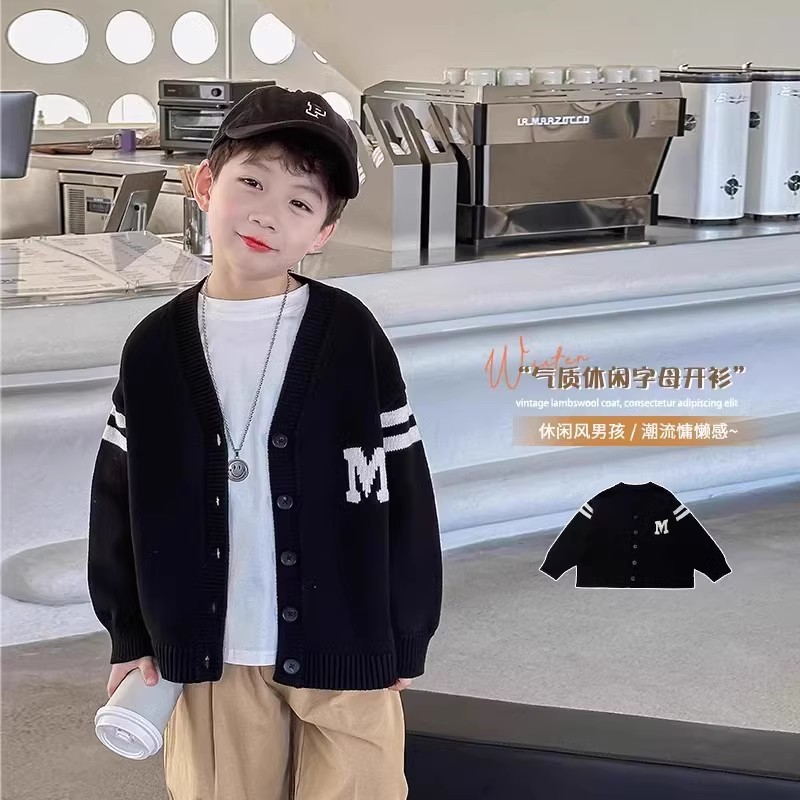 Picture of 2024 New Arrival Autumn and Winter Stylike Boys' Top Boys Korean Style Knitted Cardigan Sweater Jacket Boys' Trendy