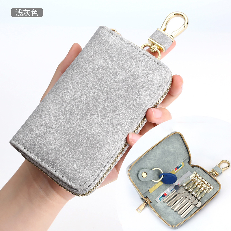 Picture of Vintage Simple Zipper Key Bag Men's Waist Hanging Multifunctional Household Small Bag Large Capacity Car Women's Key Bag
