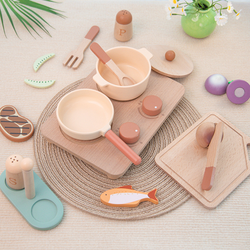Picture of New wooden play house juicer children's simulation juicer parent-child interaction baby sharing toy kindergarten