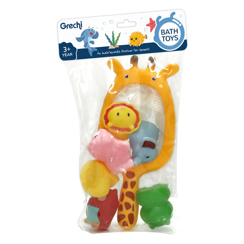 Picture of Children's water spray temperature-sensitive color-changing animal bathroom toy shark fishing Bath Pond glue playing water fishing fish toy