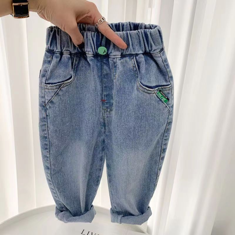 Picture of Boys' Jeans Spring and Autumn 2023 New Middle and Large Children's Trendy Cool Children's Wear Loose Fried Street Children's and Boys Long Pants