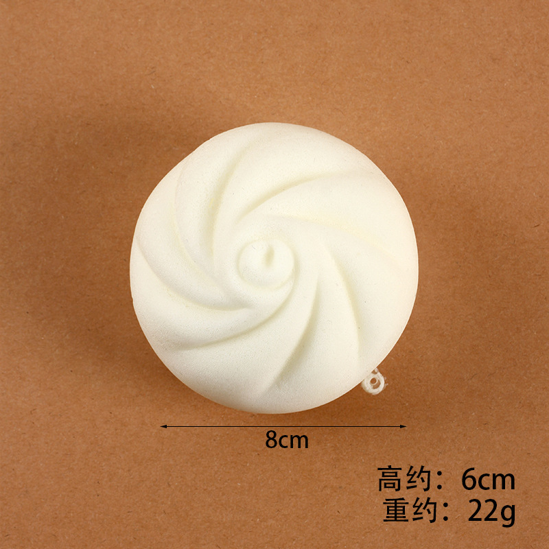 Picture of PU slow rebound simulation steamed buns dumplings flower roll model fake food food decompression pinch music toys