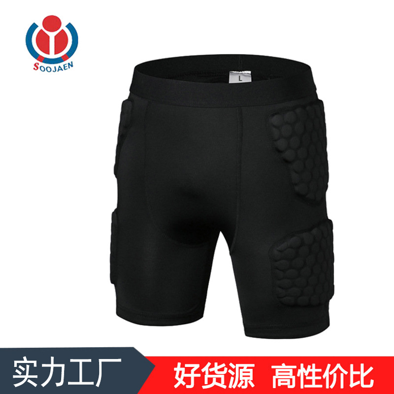 Shenma Source Factory Honeycomb Anti-collision Shorts Basketball Football Sanda Anti-compression Sports Shorts