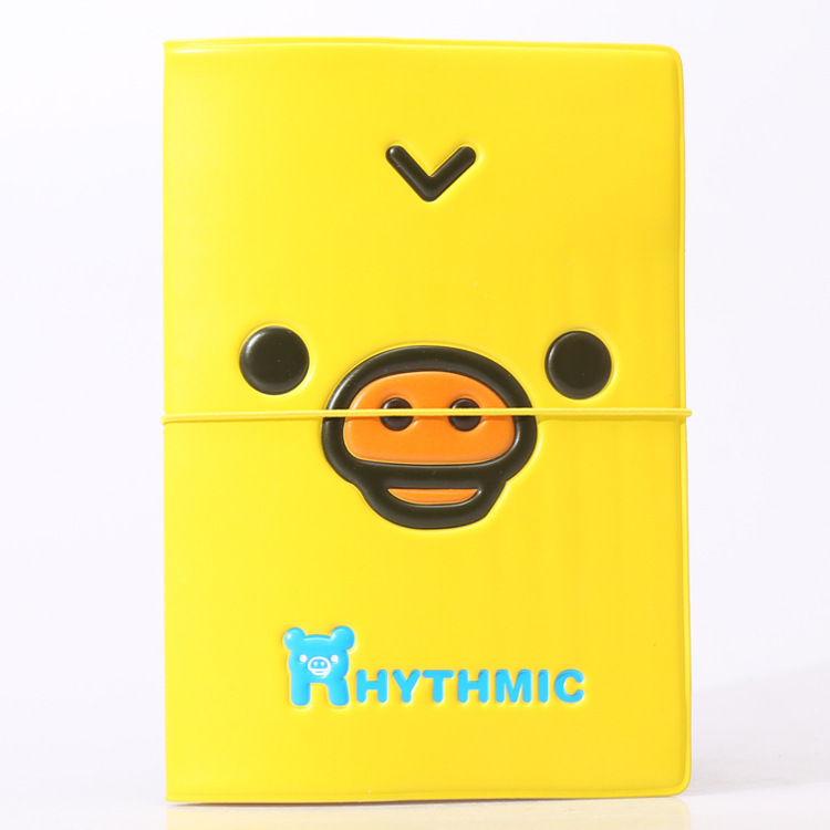 Picture of Rilakkuma Komatsu Bear Cartoon Chick Head Type 3D Stereo Passport Holder PVC Passport Holder Card Holder