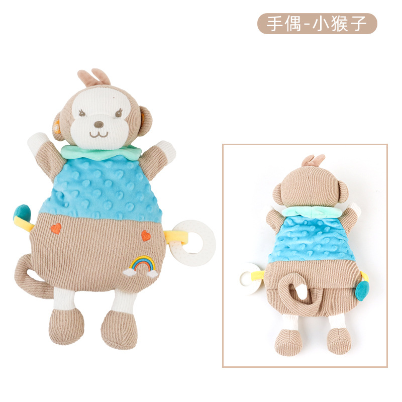 Picture of Baby comfort towel bean label can be imported to coax sleep doll baby early education to comfort doll cartoon doll wholesale
