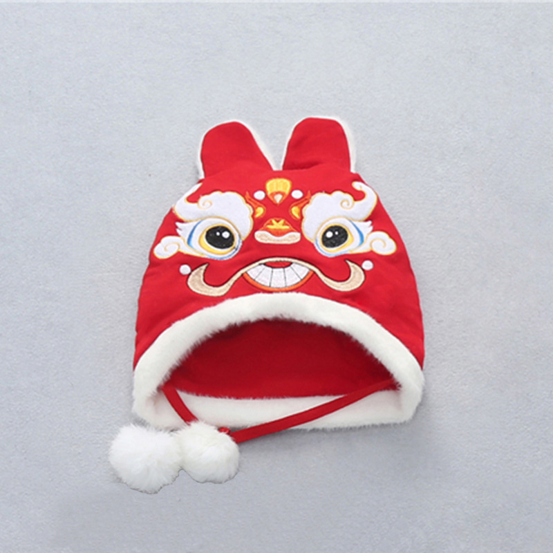 Picture of Chinese Style Winter Clothes Baby's Harper New Year's Climbing Clothes Double-Layer fleece-lined Thickened Year of the Tiger Sweatshirt for Boys and Girls